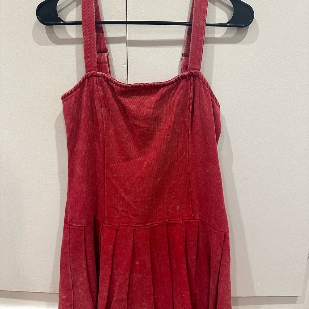 Forever 21 Red Zip-Up Dress